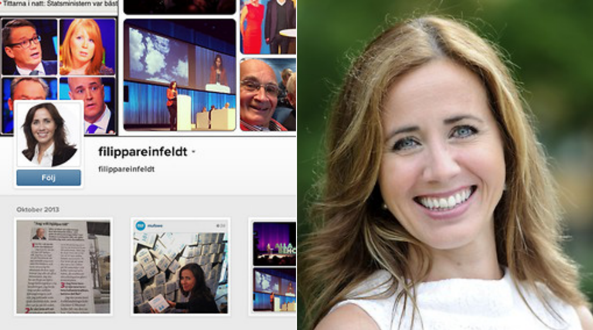 Filippa Reinfeldt, Moderaterna, instagram